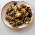 Maple Glazed Brussel Sprouts with Toasted Coconut
