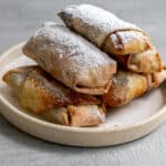 Banana Egg Rolls with powdered sugar