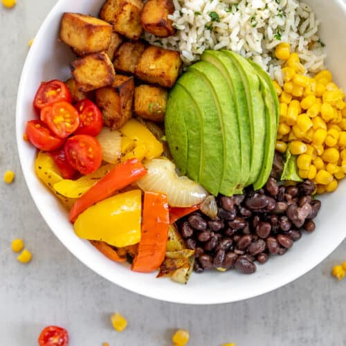 Tofu Burrito Bowl Nourished with Natalie
