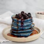 Blue pancake stack