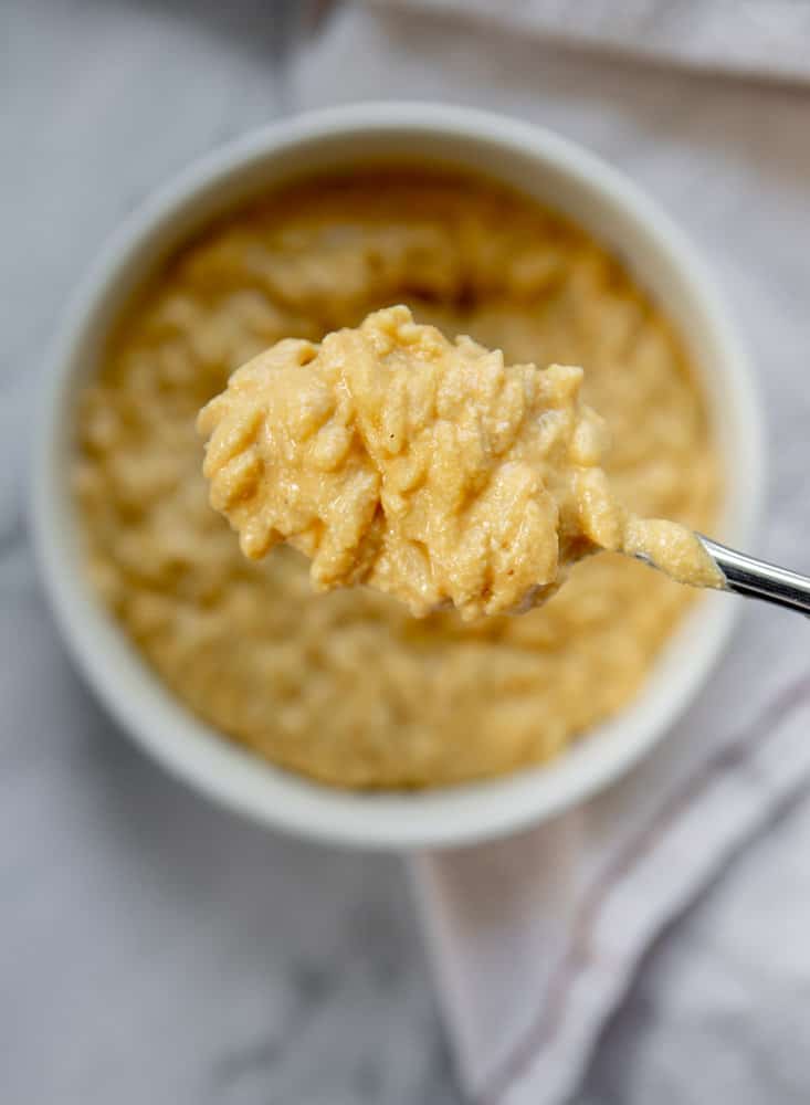 a spoonful of creamy orzo