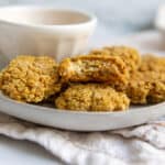 Tofu nuggets close up