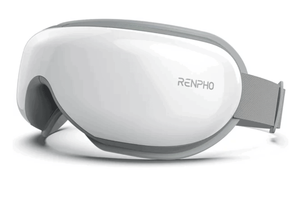 A white renpho eye massager