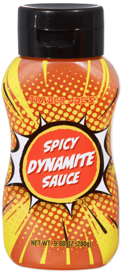 A squeeze bottle cartoon style font and graphics on the front