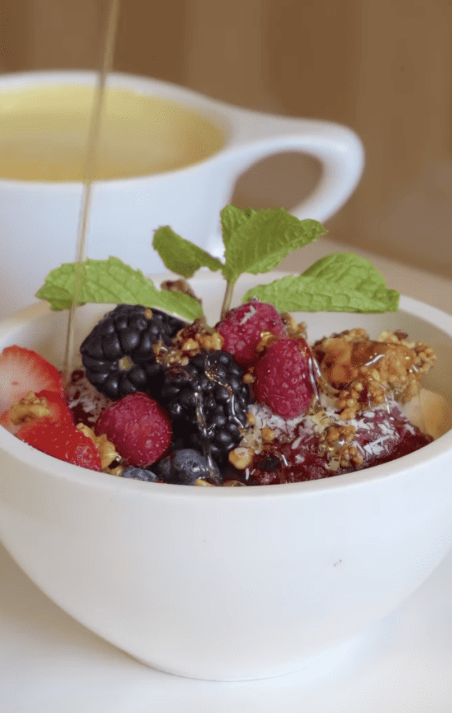 vegan breakfast bowl from cafe gratitude