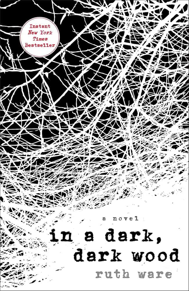 Book cover for 'in a dark, dark wood' showing tree branches