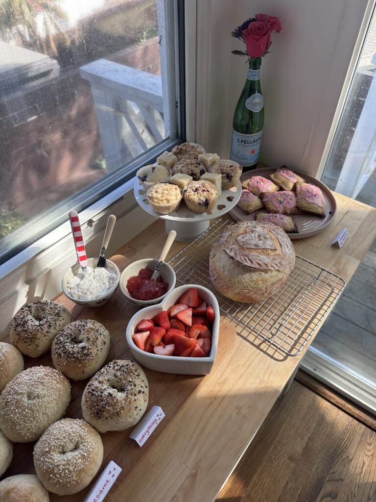 All of the food displayed on my kitchen cart