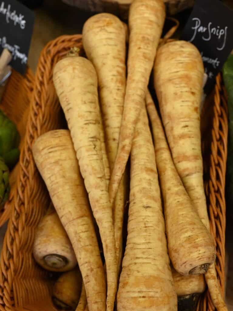 A basket of parsnip