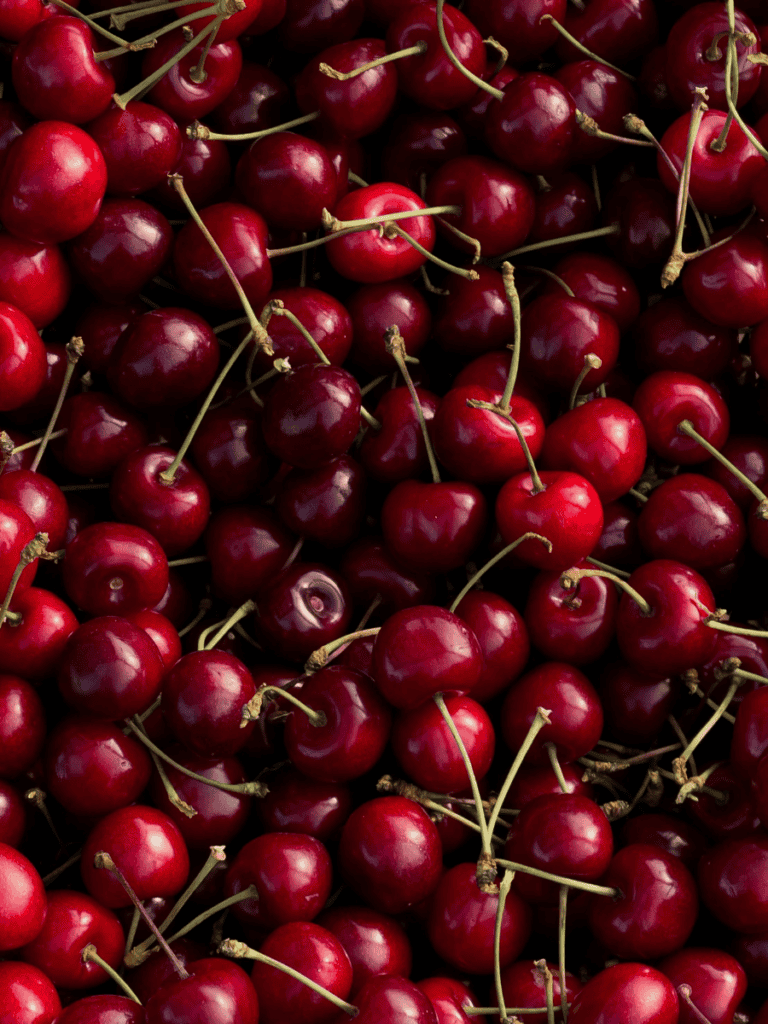 A close up of cherries