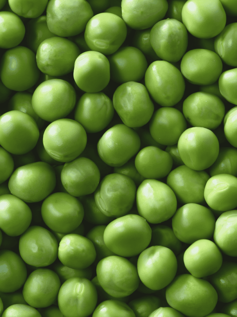 A close up of peas